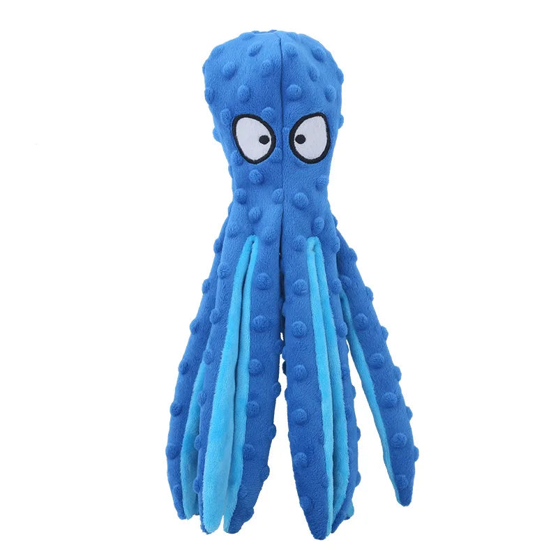 Plush Octopus Squeaky Dog Toy