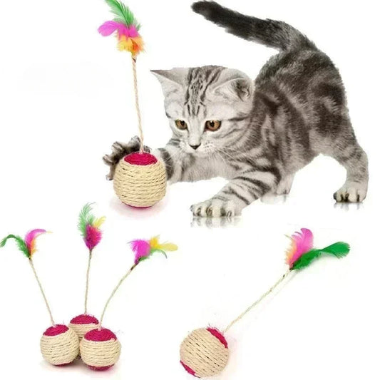 Interactive Sisal Ball Cat Toy