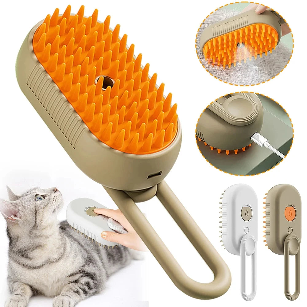 3-in-1 Steam Cat Brush