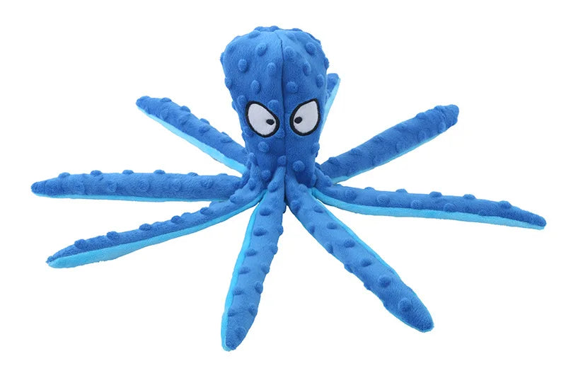 Plush Octopus Squeaky Dog Toy