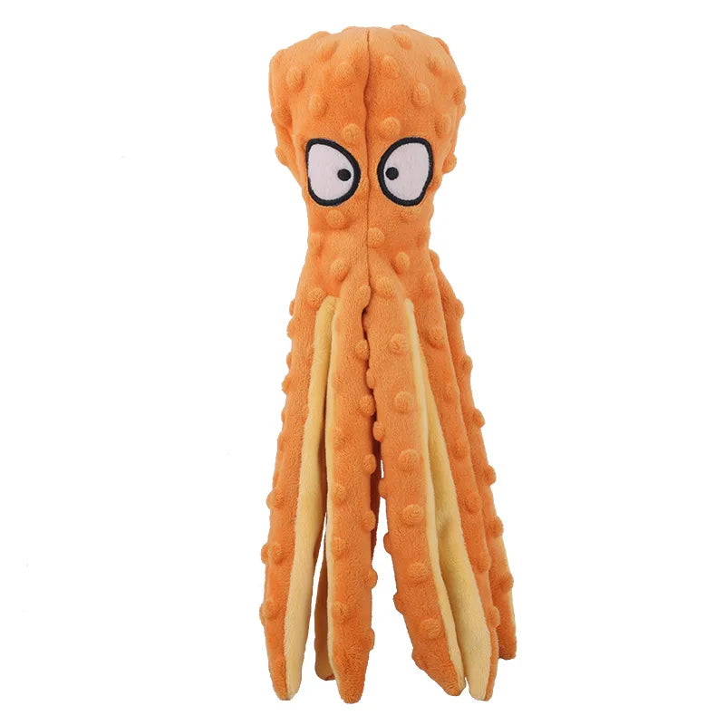 Plush Octopus Squeaky Dog Toy