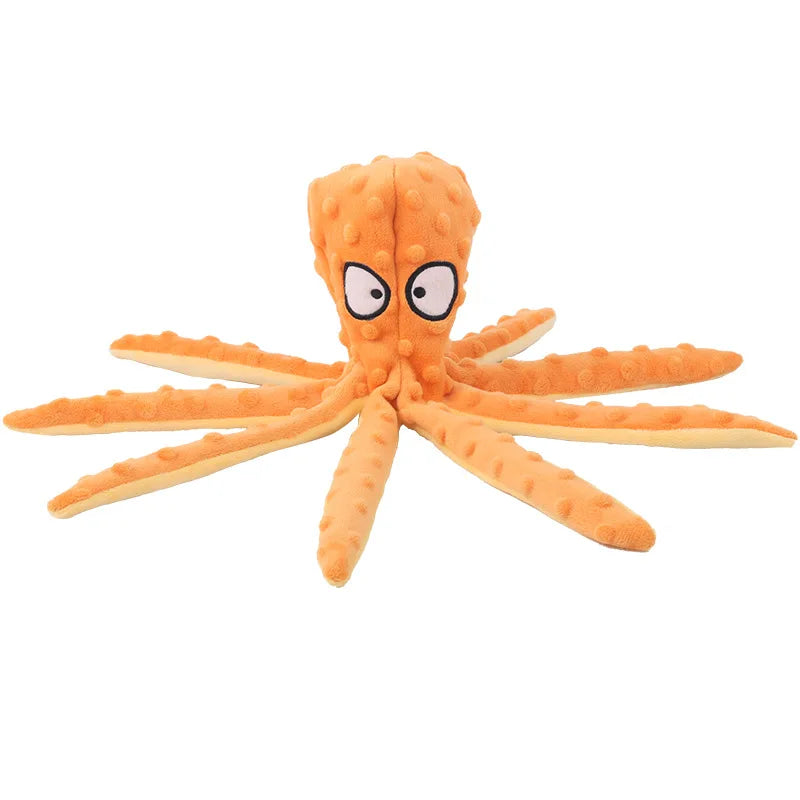Plush Octopus Squeaky Dog Toy