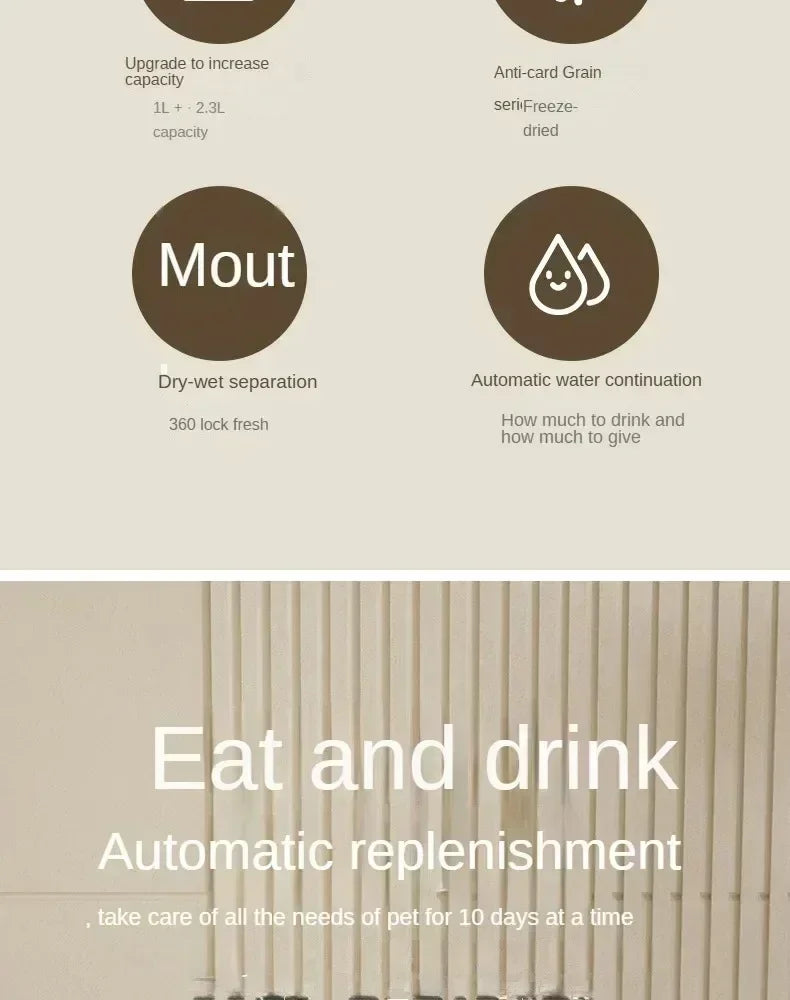 Automatic Pet Feeder with Water Dispenser