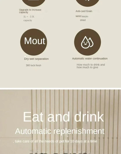 Automatic Pet Feeder with Water Dispenser