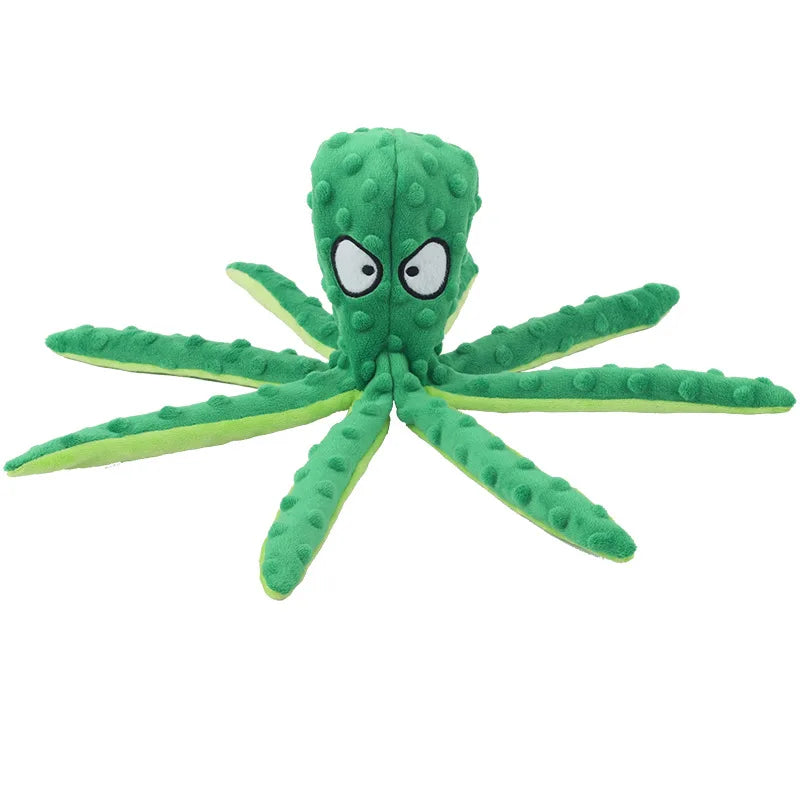 Plush Octopus Squeaky Dog Toy